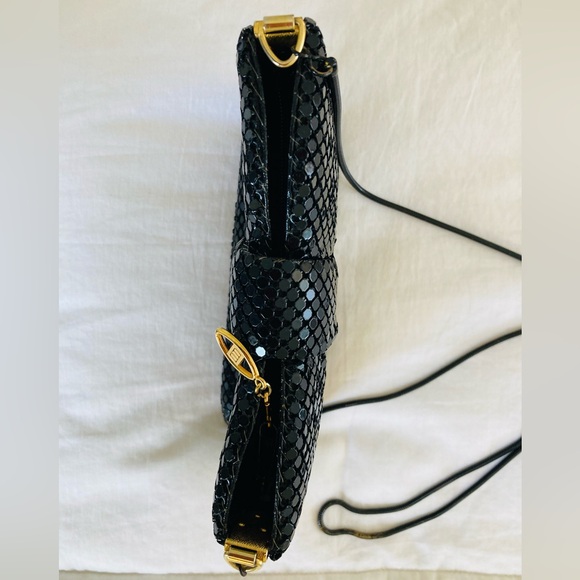 Evening Bag/ Black Metal Mesh / Snap Closure - Picture 8 of 8